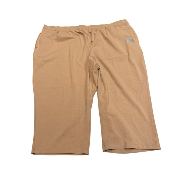 Catherines Pants - Catherines Suprema Cotton Beige Tan Capri Pants Stretch Size 3XP New